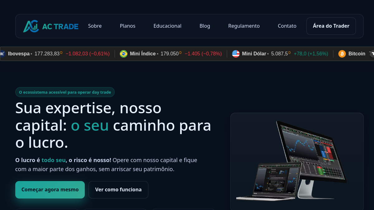 Preview do projeto AC Trade Capital
